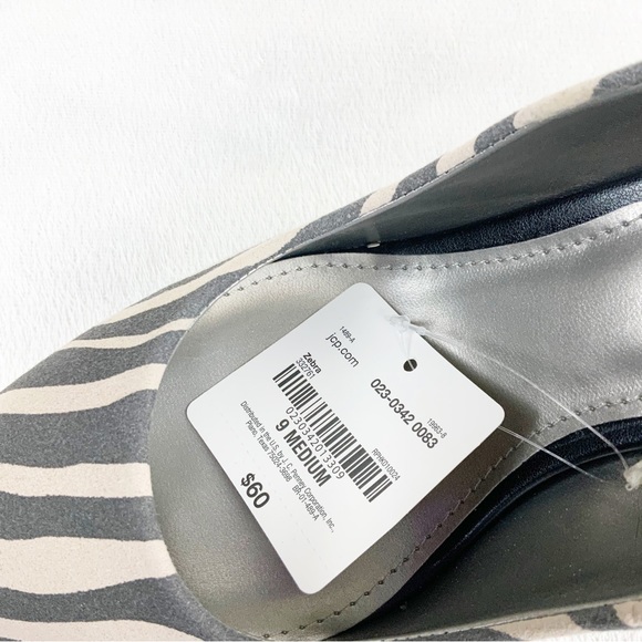 Worthington Zito Tan Zebra Print Heels Pointed Toe - Picture 12 of 12